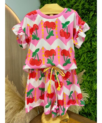CONJUNTO CEREJA ROSA